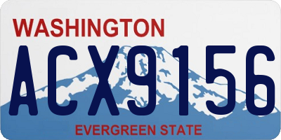 WA license plate ACX9156