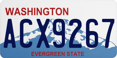 WA license plate ACX9267