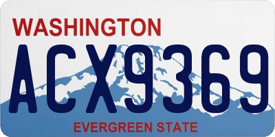 WA license plate ACX9369