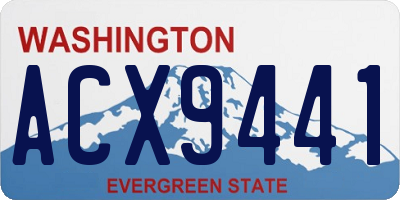 WA license plate ACX9441