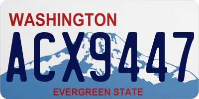 WA license plate ACX9447
