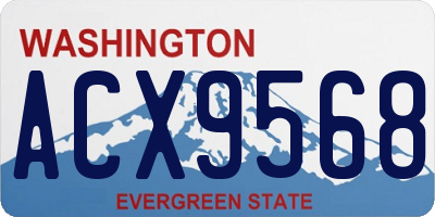 WA license plate ACX9568