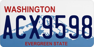 WA license plate ACX9598