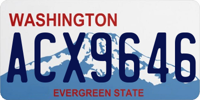 WA license plate ACX9646