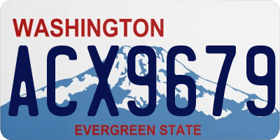 WA license plate ACX9679