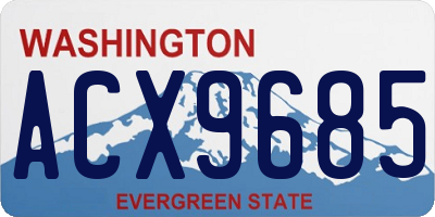 WA license plate ACX9685