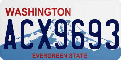 WA license plate ACX9693