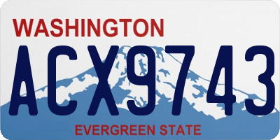 WA license plate ACX9743