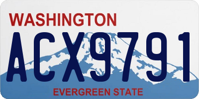 WA license plate ACX9791