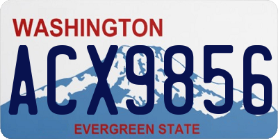 WA license plate ACX9856
