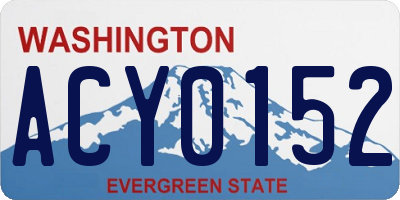WA license plate ACY0152