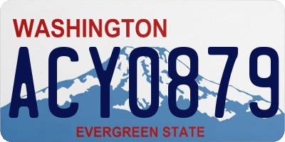 WA license plate ACY0879