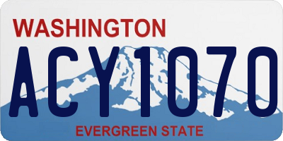 WA license plate ACY1070