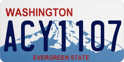 WA license plate ACY1107