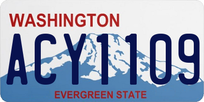 WA license plate ACY1109