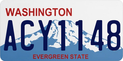WA license plate ACY1148