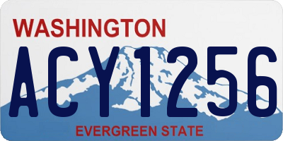 WA license plate ACY1256