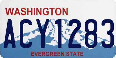 WA license plate ACY1283