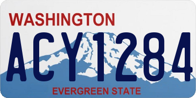 WA license plate ACY1284
