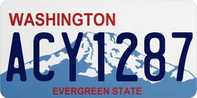 WA license plate ACY1287