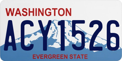 WA license plate ACY1526