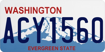 WA license plate ACY1560