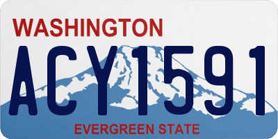 WA license plate ACY1591