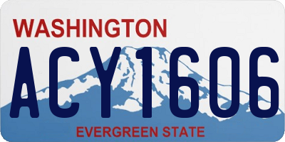 WA license plate ACY1606