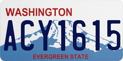 WA license plate ACY1615