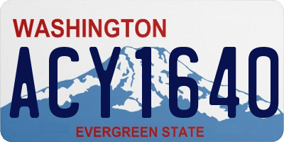 WA license plate ACY1640
