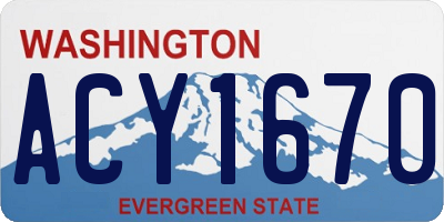 WA license plate ACY1670