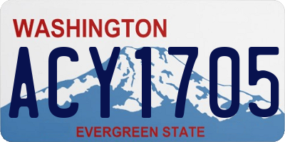 WA license plate ACY1705