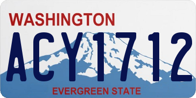 WA license plate ACY1712