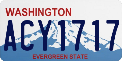 WA license plate ACY1717