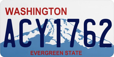 WA license plate ACY1762