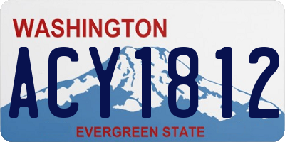 WA license plate ACY1812