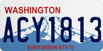 WA license plate ACY1813