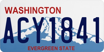 WA license plate ACY1841