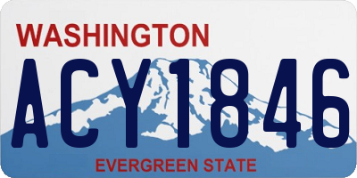 WA license plate ACY1846