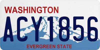 WA license plate ACY1856