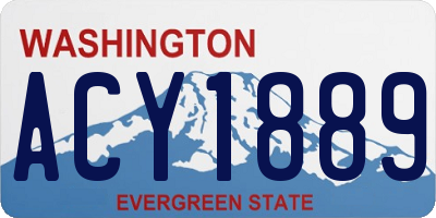 WA license plate ACY1889