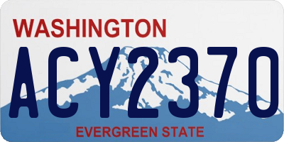WA license plate ACY2370