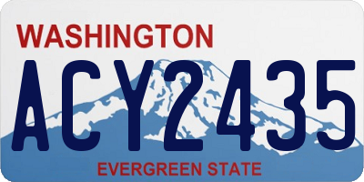 WA license plate ACY2435