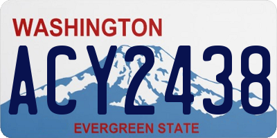 WA license plate ACY2438