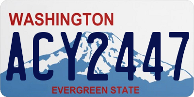 WA license plate ACY2447
