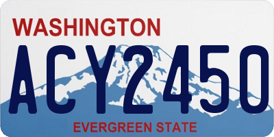 WA license plate ACY2450