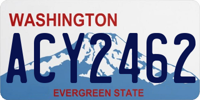 WA license plate ACY2462