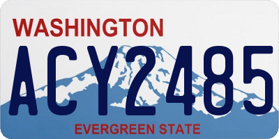 WA license plate ACY2485