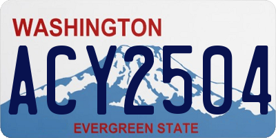 WA license plate ACY2504