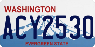 WA license plate ACY2530
